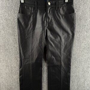Tommy Jeans Black Size 1 Small Shiny Pants Pockets Club Leather-look ACTL 26X25